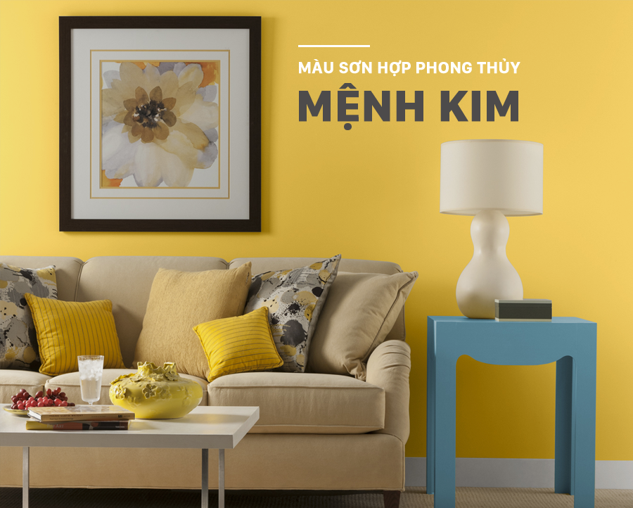Màu sơn hợp phong thủy người mệnh Kim - Queen Paint